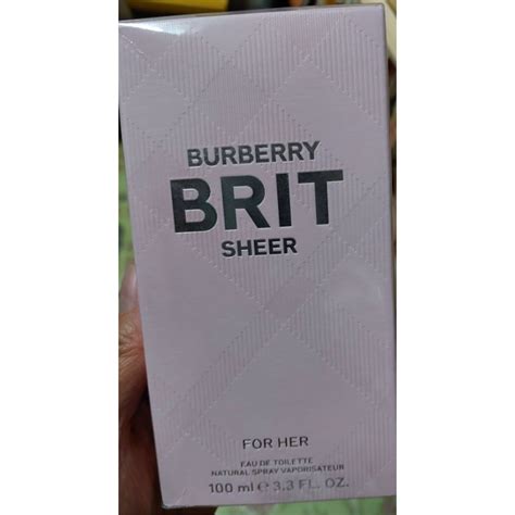 burberry brit sheer eau de toilette natural spray vaporisateur|burberry brit sheer perfume 100ml.